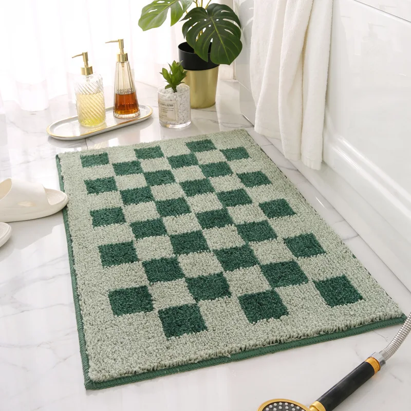 Inyahome Bathroom Runner Rug Checked Long Bath Mat Non Slip Water Absorbent Bath Rug Soft Microfiber Machine Washable Floor Mats
Inyahome Bathroom Runner Rug Checked Long Bath Mat Non Slip Water Absorbent Bath Rug Soft Microfiber Machine Washable Floor Mats