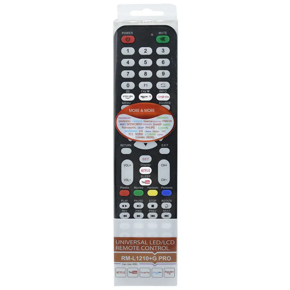 Новый HUAYU RM-L1210 + G Pro для Samsung Hisense Sharp LCD LED Universal TV Remote 
Новый HUAYU RM-L1210 + G Pro для Samsung Hisense Sharp LCD LED Universal TV Remote