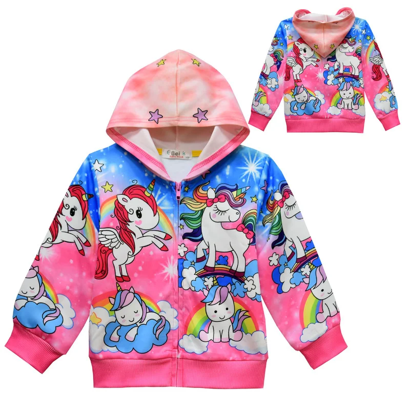 Little Pony Unicorn Zipper Hooded Jacket Coat for Kids Girls
Little Pony Unicorn Zipper Hooded Jacket Coat for Kids Girls