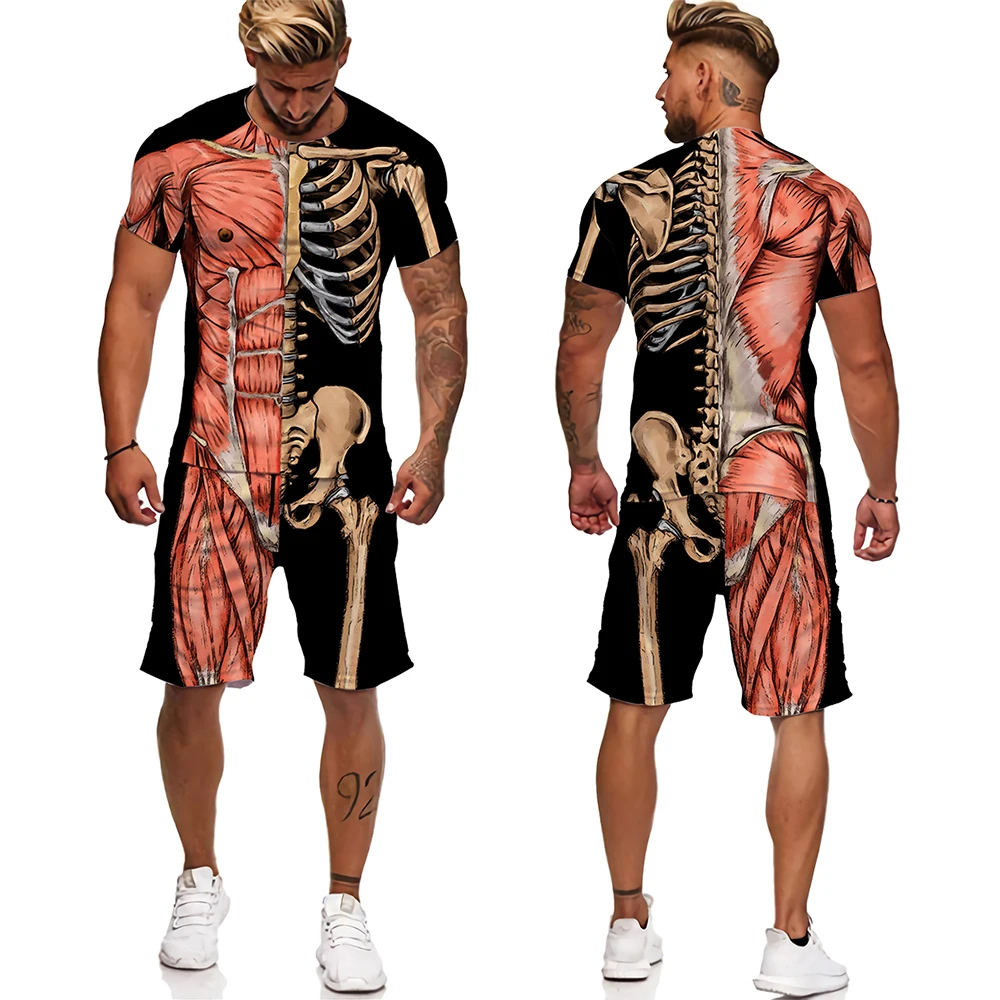 Personality Skeleton Internal Organs 3D Printed T-Shirt shorts Unisex Funny Halloween Skull Cosplay tracksuit Short Sets
Personality Skeleton Internal Organs 3D Printed T-Shirt shorts Unisex Funny Halloween Skull Cosplay tracksuit Short Sets