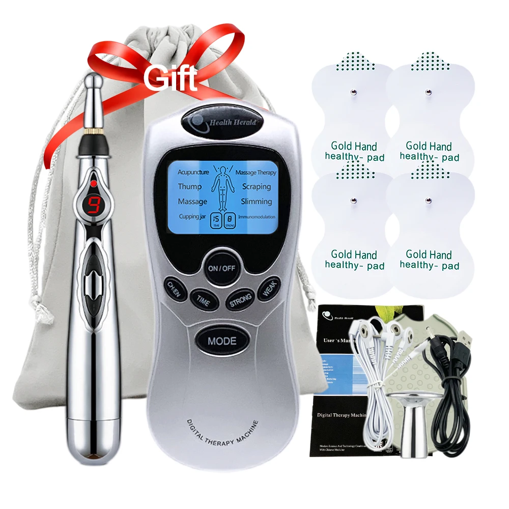 

Tens EMS Unit Electroestimulador Muscular Fisioterapia Profesional Body Massage Machine Electric Acupuncture Pen Meridian Energy