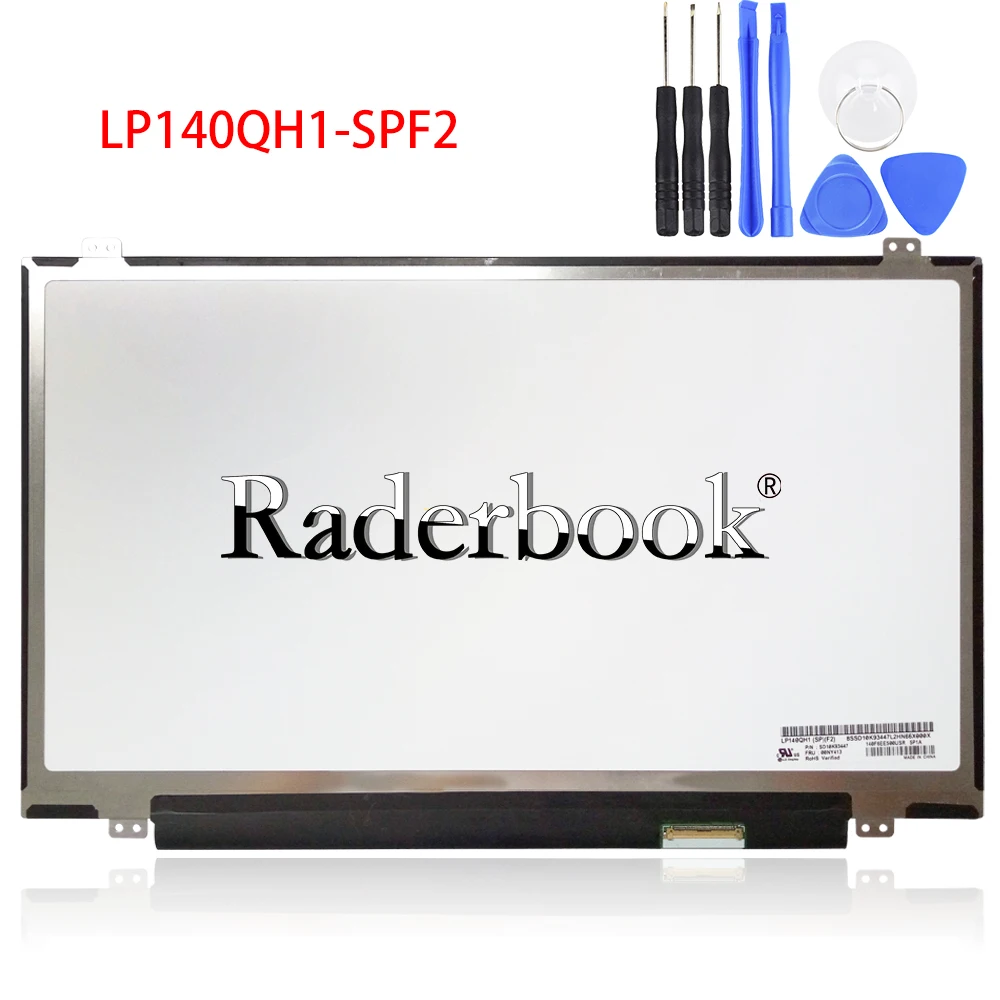 

14.0" Laptop LCD Screen LP140QH1-SPF2 SPF1 For Lenovo ThinkPad T460s T460p X1 Carbon 4th Gen 20F9 FA FB FW WQHD 2560x1440 40pin