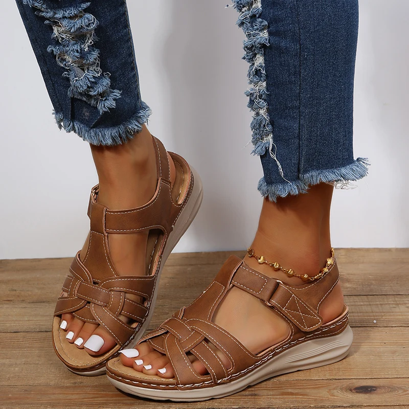 Woman Summer Vintage Wedge Sandals Buckle Casual Sewing Women Shoes Female Ladies Platform Retro Sandalias Plus Size 35-43
Woman Summer Vintage Wedge Sandals Buckle Casual Sewing Women Shoes Female Ladies Platform Retro Sandalias Plus Size 35-43