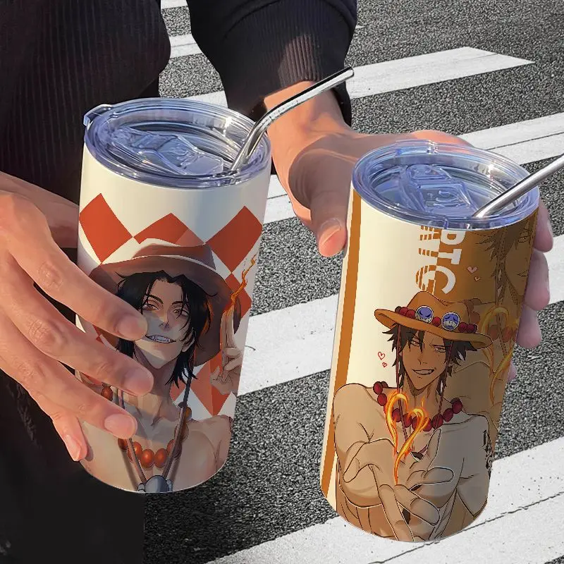 One Piece Luffy Portgas D Ace Coffee Cup with Straw Anime Cartoon Roronoa Zoro Sanji Cute Vacuum Cup Stainless Steel Thermos Cup
One Piece Luffy Portgas D Ace Coffee Cup with Straw Anime Cartoon Roronoa Zoro Sanji Cute Vacuum Cup Stainless Steel Thermos Cup