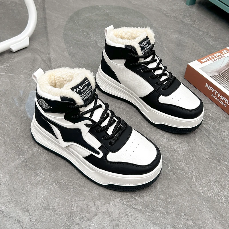 Women's Sneakers Fashion 2023 Pattern Lace-Up Warm Short Plush Women Vulcanized Shoes Flat with Casual Comfortable Female Shoes
Women's Sneakers Fashion 2023 Pattern Lace-Up Warm Short Plush Women Vulcanized Shoes Flat with Casual Comfortable Female Shoes