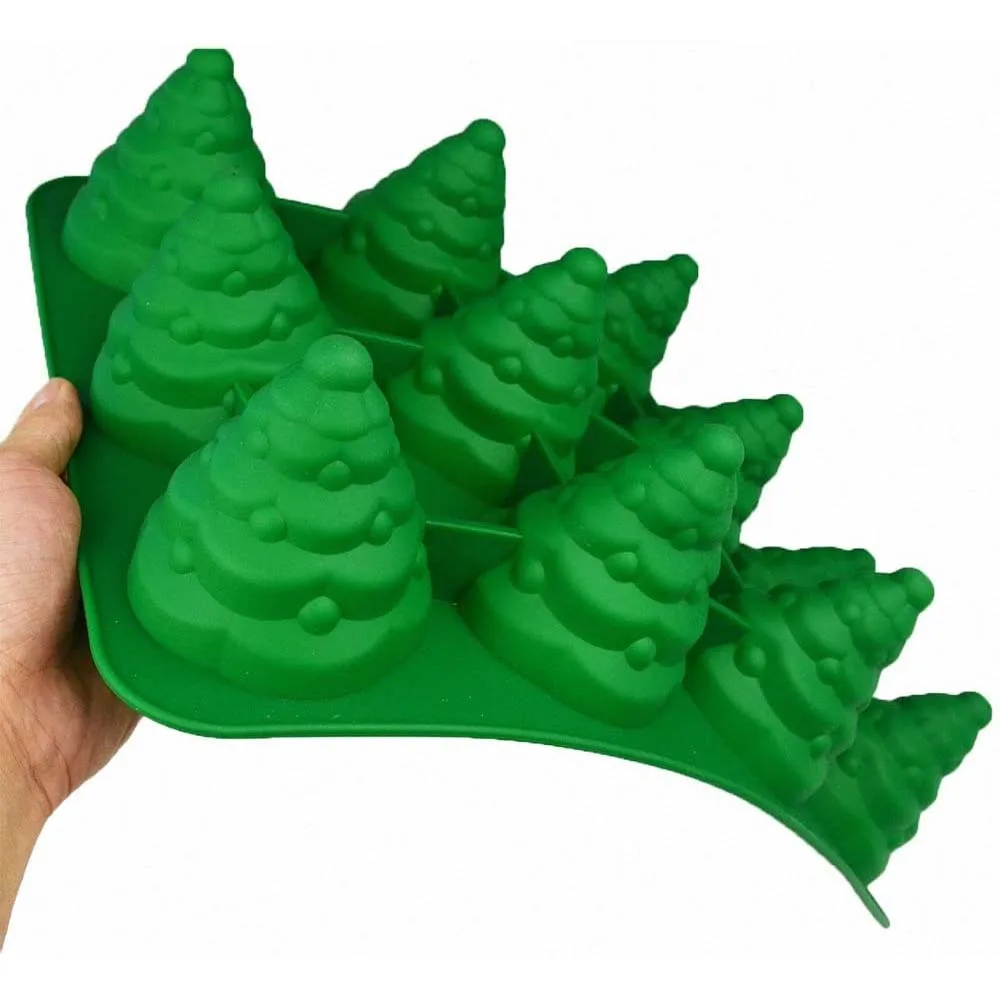 

Силиконовая форма для торта, 12 ячеек, 3D форма для рождественской елки, форма для рождественской елки, льда, кубика, желе, мыла, формы для помадки, форма для шоколада, инструменты для торта