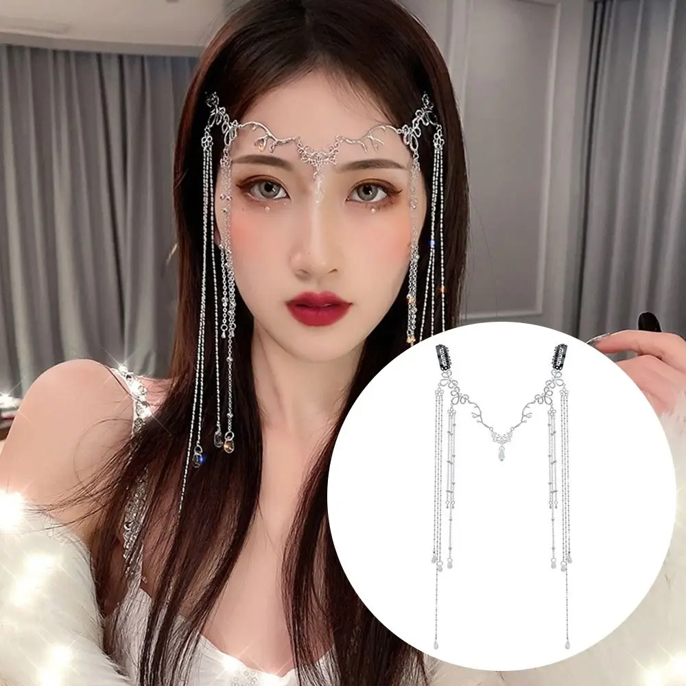 Bridal Hair Accessories Rhinestone Tassel Hair Ornament Head Chain Curtain Forehead Headwear Water Drop Crystal Hairpin
Bridal Hair Accessories Rhinestone Tassel Hair Ornament Head Chain Curtain Forehead Headwear Water Drop Crystal Hairpin
