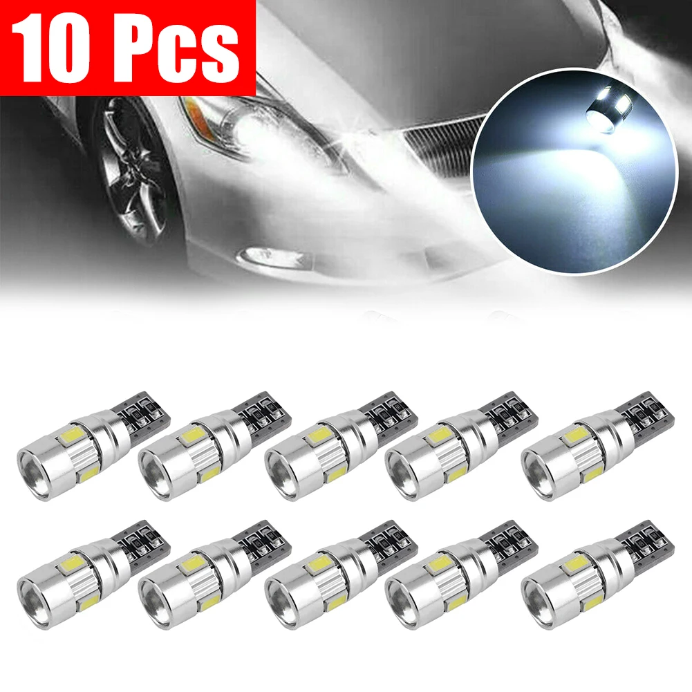 10PCS T10 Led Bulbs Canbus Error Free 5630 6SMD Car Interior Dome Reading License Plate Light Signal Lamp Auto Accessories
10PCS T10 Led Bulbs Canbus Error Free 5630 6SMD Car Interior Dome Reading License Plate Light Signal Lamp Auto Accessories
