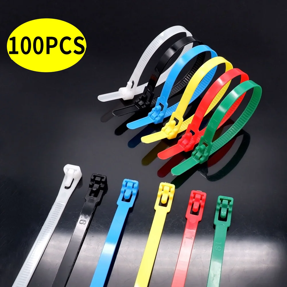 100pcs Plastic Reusable Cable Ties Nylon Self-locking Detachable Zipper Cable Organizer Garden Ties Loose Slipknot Wrap Straps
100pcs Plastic Reusable Cable Ties Nylon Self-locking Detachable Zipper Cable Organizer Garden Ties Loose Slipknot Wrap Straps