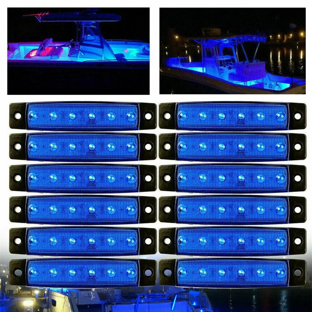 12 Pcs Boat Deck Lights 75mm X 20mm X 5mm Blue LED Cabin Courtesy Light PC Lens ABS Housing Stern Transom Lights
12 Pcs Boat Deck Lights 75mm X 20mm X 5mm Blue LED Cabin Courtesy Light PC Lens ABS Housing Stern Transom Lights