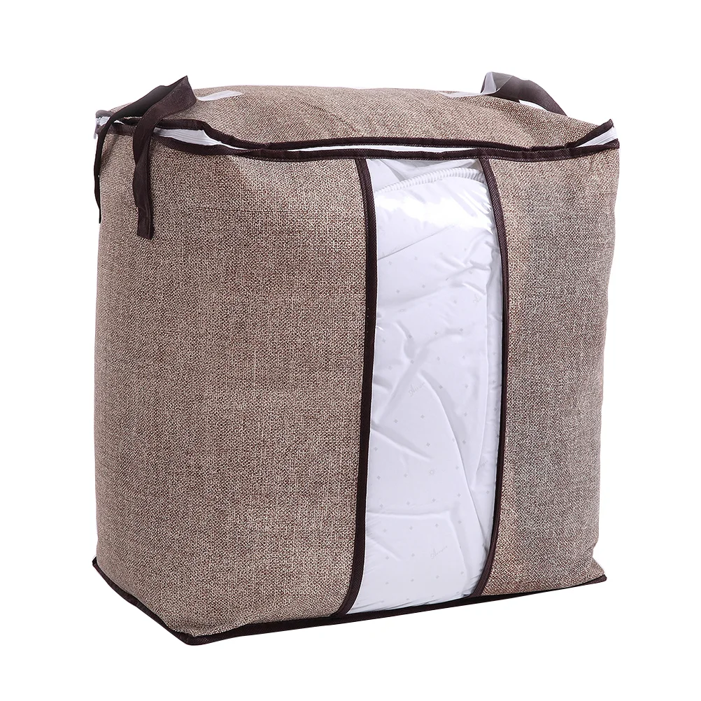 Foldable Zippered Storage Bags See-through Waterproof Quilt Bag Wardrobe for Clothing Toys Laundry Storage(Flaxen)
Foldable Zippered Storage Bags See-through Waterproof Quilt Bag Wardrobe for Clothing Toys Laundry Storage(Flaxen)