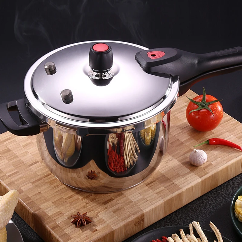 

Kitchen Pressure Cooker Cookware Soup Meats Pot 20CM/22CM/24CM/26cm Gas Stove Open Fire Induction Outdoor Camping Cook Tools