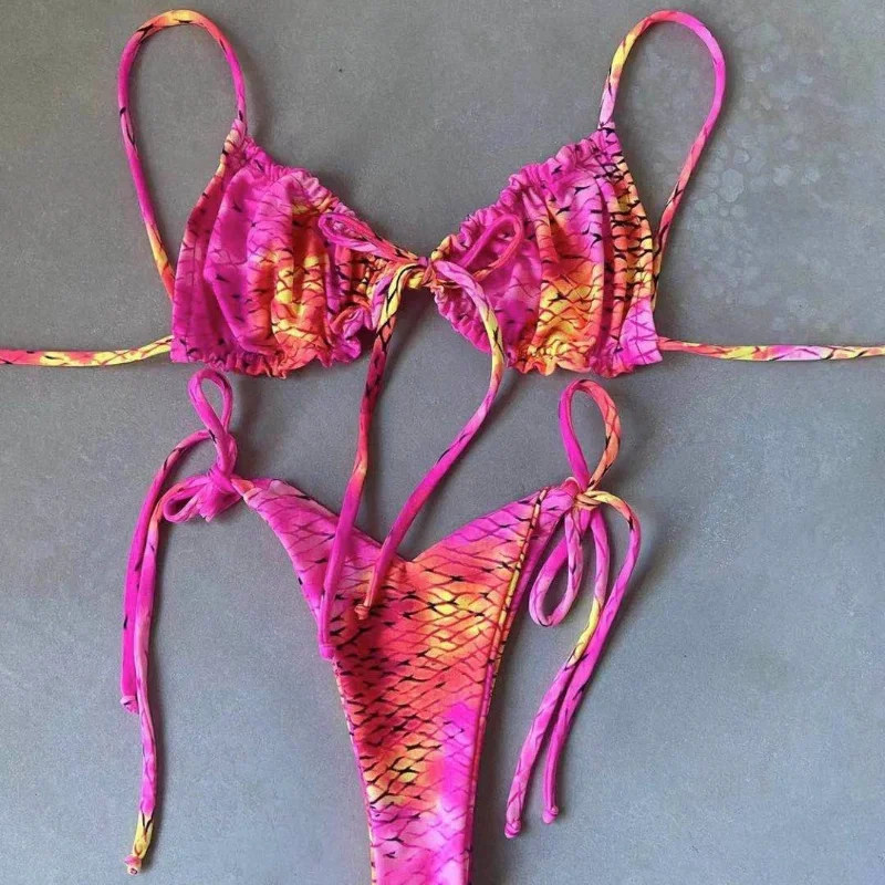 Low Waist Bikini Triangle Swimwear Female String Swimsuit Women Print 2 Piece Suit Push Up Bathing Suit Swim Suit New
Low Waist Bikini Triangle Swimwear Female String Swimsuit Women Print 2 Piece Suit Push Up Bathing Suit Swim Suit New
