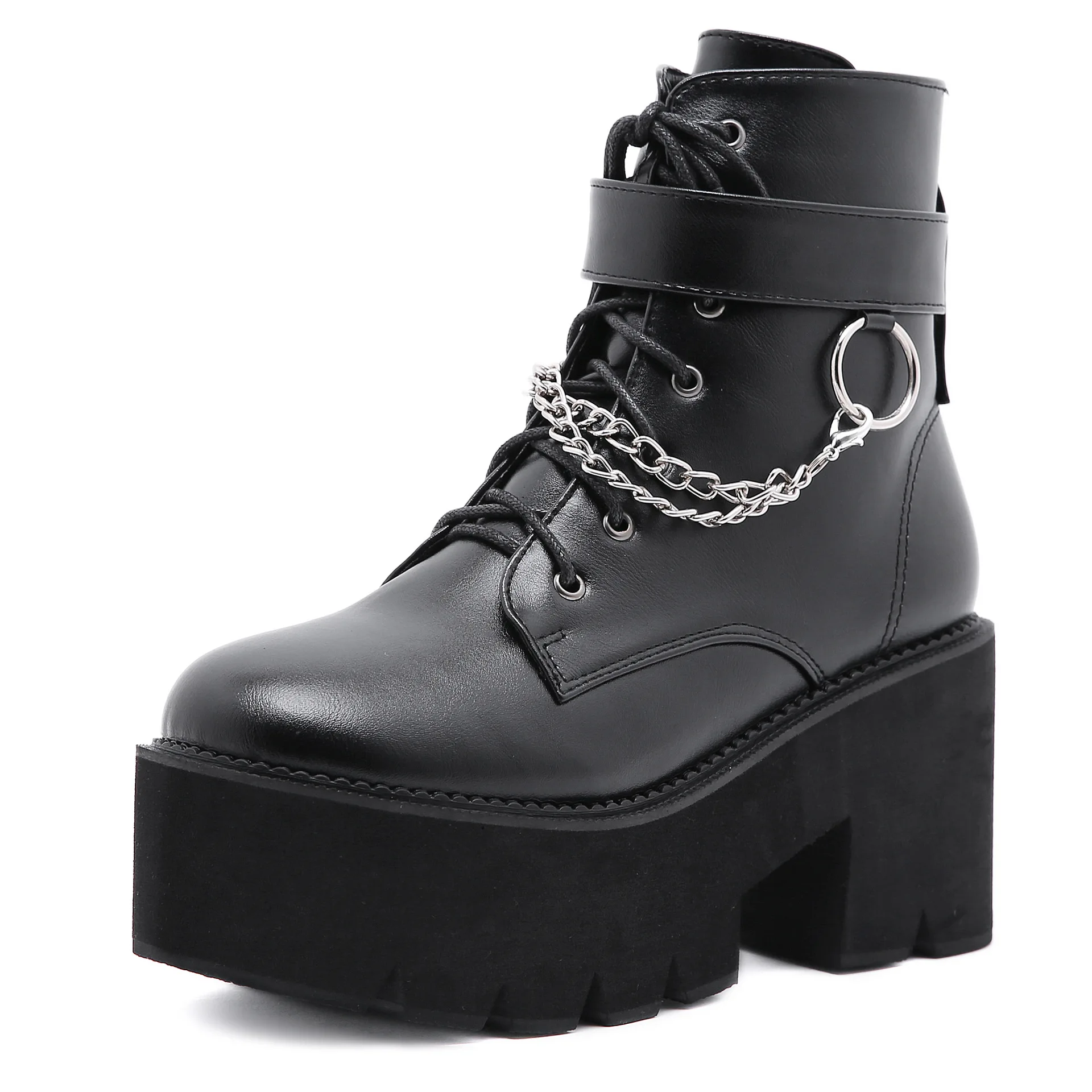 Black Women Boots Women's Chain Thick-soled Platform Women's Shoes Thick High-heeled Ankle Boots Women's Boots Black Boots 35-43
Black Women Boots Women's Chain Thick-soled Platform Women's Shoes Thick High-heeled Ankle Boots Women's Boots Black Boots 35-43