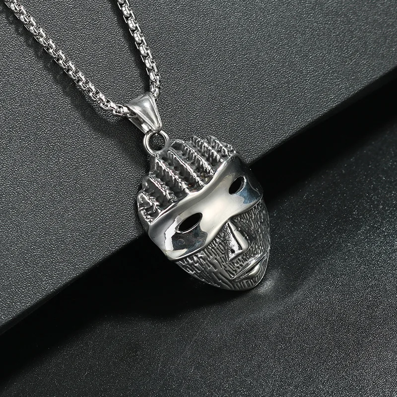 New Hot Selling Mask Men's Necklace Punk Personality Titanium Steel Does Not Fade Pendant Hip-hop Style Accessories Wholesale
New Hot Selling Mask Men's Necklace Punk Personality Titanium Steel Does Not Fade Pendant Hip-hop Style Accessories Wholesale