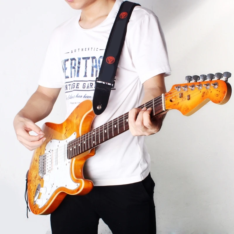 Регулируемый ремень на плечо для гитары с буквенным принтом, ремень для басов, аксессуары для музыкальных инструментов 918E 
Регулируемый ремень на плечо для гитары с буквенным принтом, ремень для басов, аксессуары для музыкальных инструментов 918E