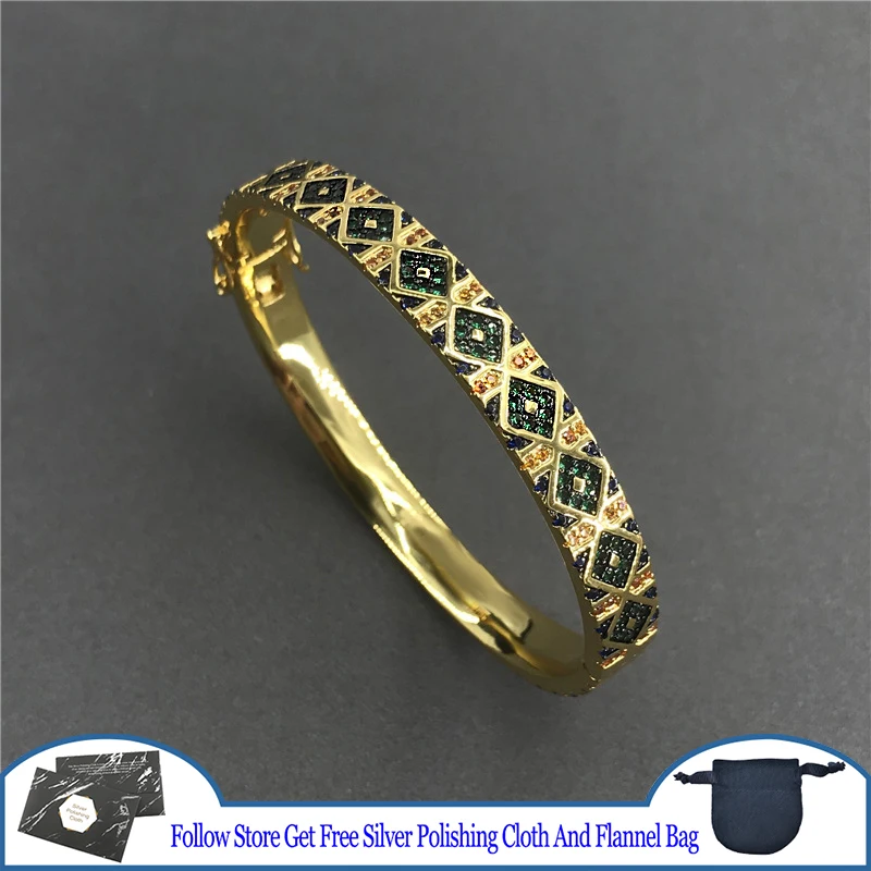 Color Diamond Tribe Buckle Bracelet S925 Sterling Silver Bangle Classical Bohemian Style Women Glamour Religious Gold Jewelry
Color Diamond Tribe Buckle Bracelet S925 Sterling Silver Bangle Classical Bohemian Style Women Glamour Religious Gold Jewelry