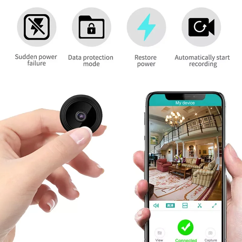 Mini Camera WiFi Wireless Mini Surveillance Home Security Protection Camcorder Indoor 1080p Night Version Mini Camcorders
Mini Camera WiFi Wireless Mini Surveillance Home Security Protection Camcorder Indoor 1080p Night Version Mini Camcorders