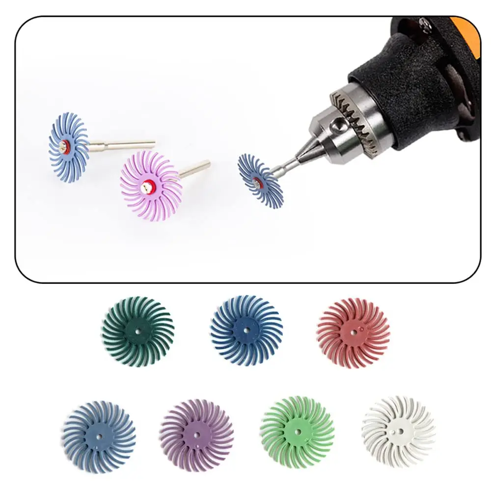 1Inch Radial Bristle Disc Kit Abrasive Brush1/8" Detail Polishing Wheel for Rotary Tool Accessories3mm/2.35mm Shank
1Inch Radial Bristle Disc Kit Abrasive Brush1/8" Detail Polishing Wheel for Rotary Tool Accessories3mm/2.35mm Shank