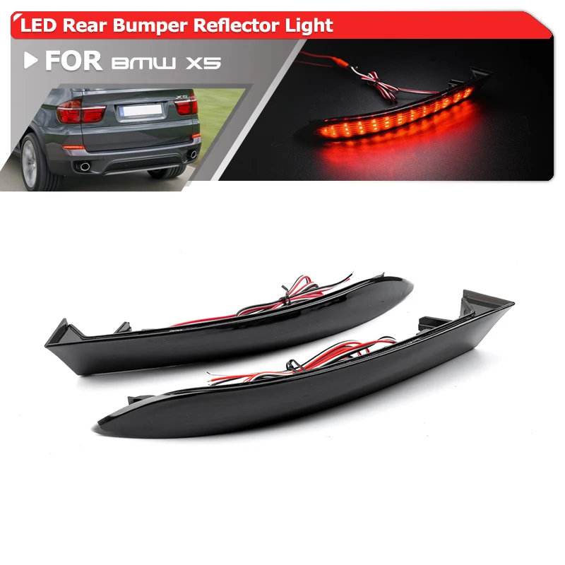 OE-Spec Smoked Lens Back Bumper Reflex Lamp Trim Replacement Tail Brake Stop Light For BMW E70 X5 2007-2013
OE-Spec Smoked Lens Back Bumper Reflex Lamp Trim Replacement Tail Brake Stop Light For BMW E70 X5 2007-2013