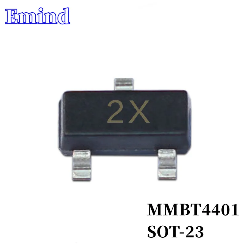 

500/1000/2000/3000Pcs MMBT4401 SMD Transistor SOT-23 Footprint 2X Silkscreen NPN Type 40V/600mA Bipolar Amplifier Transistor