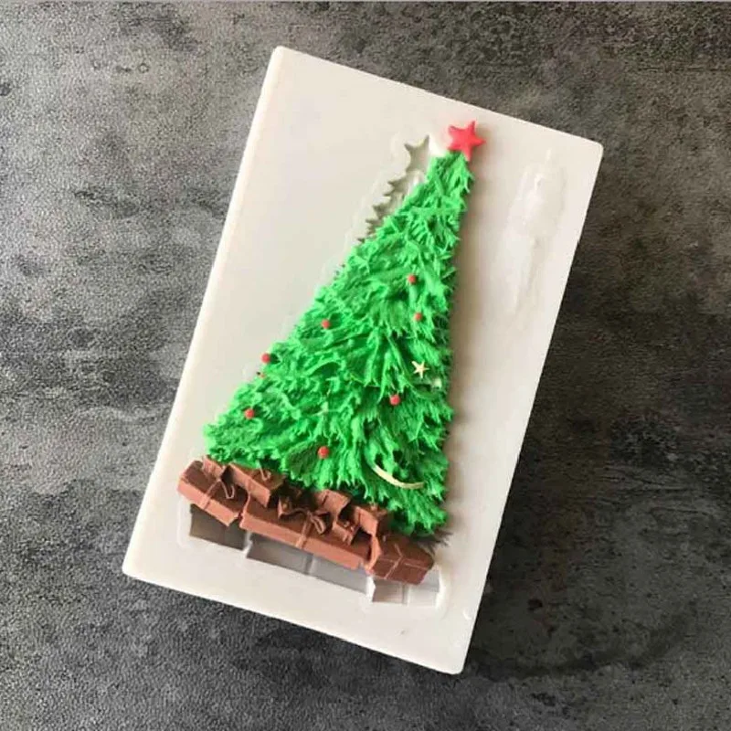 Christmas tree shape liquid silicone mold diy fondant cake baking mold Christmas series B064 
Christmas tree shape liquid silicone mold diy fondant cake baking mold Christmas series B064