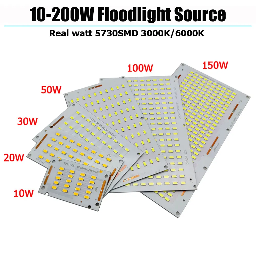 100% Full Power led PCB 10-200W SMD5730 led chip, led floodlight board, Aluminum plate base for LED floodlight
100% Full Power led PCB 10-200W SMD5730 led chip, led floodlight board, Aluminum plate base for LED floodlight