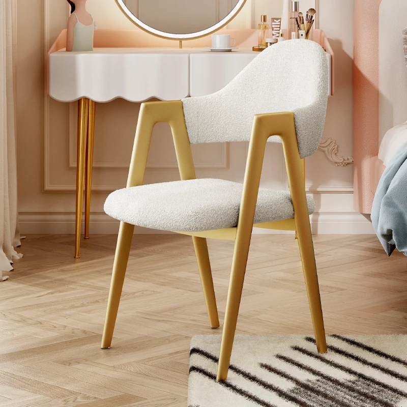 

Metal Gold Makeup Stool Elegant Modern Nordic Small Vanity Chair Hallway Side Sillas Para Sala De Estar Furniture Living Room