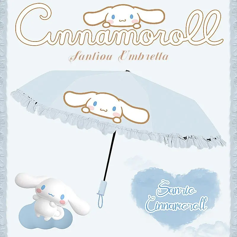 Cinnamoroll Kawaii Anime Sun Uv Protection Umbrella Cute Cartoon Sunscreen Rain Sunny Dual-Use Folding Manual Umbrella Girl Gift
Cinnamoroll Kawaii Anime Sun Uv Protection Umbrella Cute Cartoon Sunscreen Rain Sunny Dual-Use Folding Manual Umbrella Girl Gift