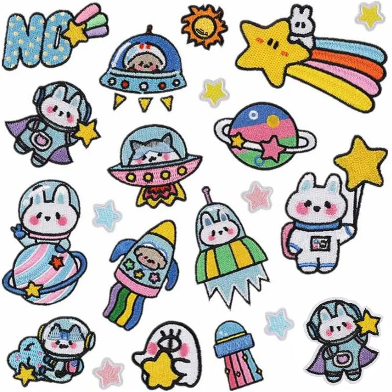 Embroidery Cartoon Patch Space Rabbit Iron on Patch for clothing accessories Pattern Logo Diy Gifts Multiple Styles and Colors
Embroidery Cartoon Patch Space Rabbit Iron on Patch for clothing accessories Pattern Logo Diy Gifts Multiple Styles and Colors