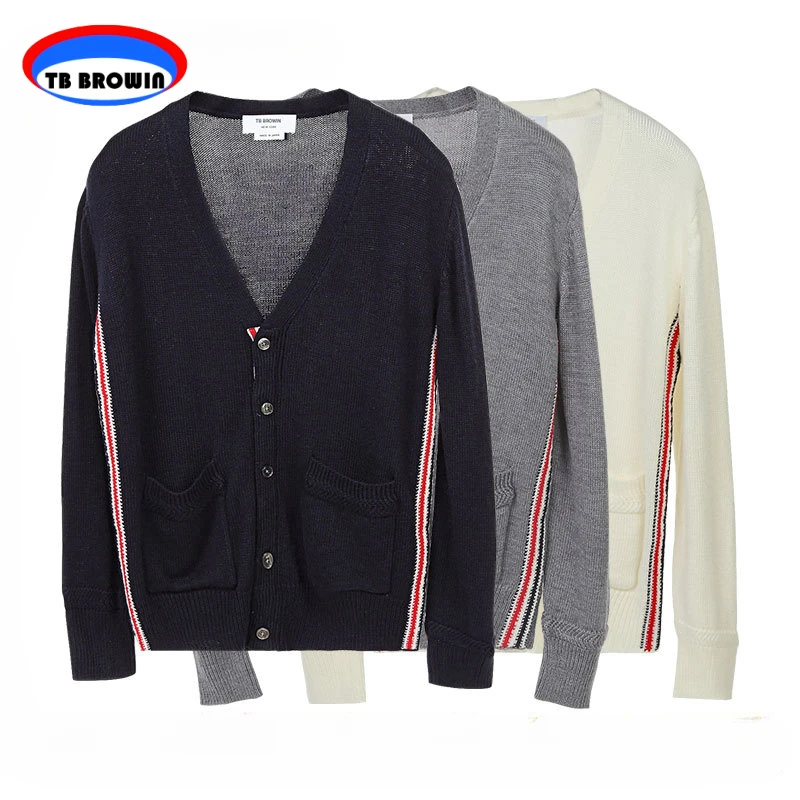 TB BROWIN Thom Cardigan Autumn Winter Fashion Single Breasted Sweater Casual Single Breasted Colorful Striped Ribbon Tops Coats
TB BROWIN Thom Cardigan Autumn Winter Fashion Single Breasted Sweater Casual Single Breasted Colorful Striped Ribbon Tops Coats