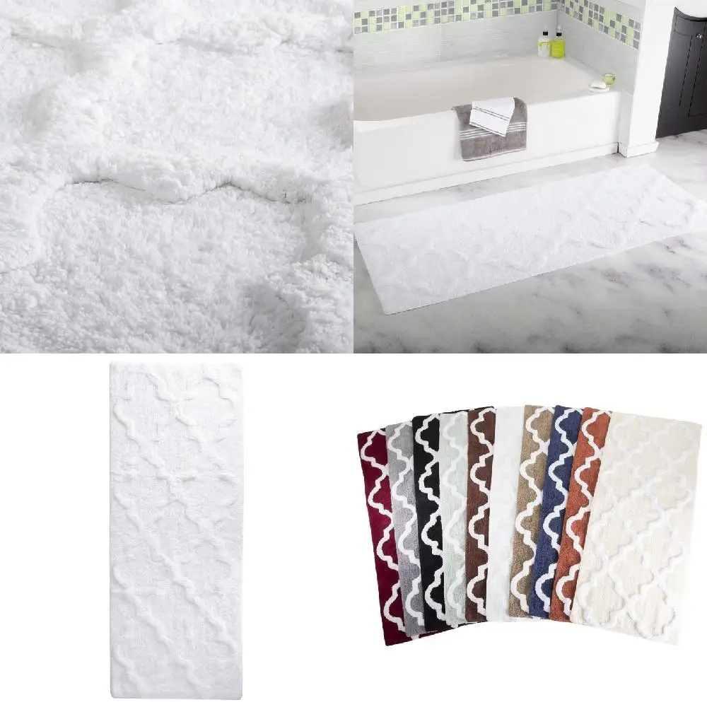 

«Красивый мягкий и Стильный хлопковый коврик для ванной комнаты 24x60»-нескользящий, впитывает влагу, идеально подходит для домашнего декора