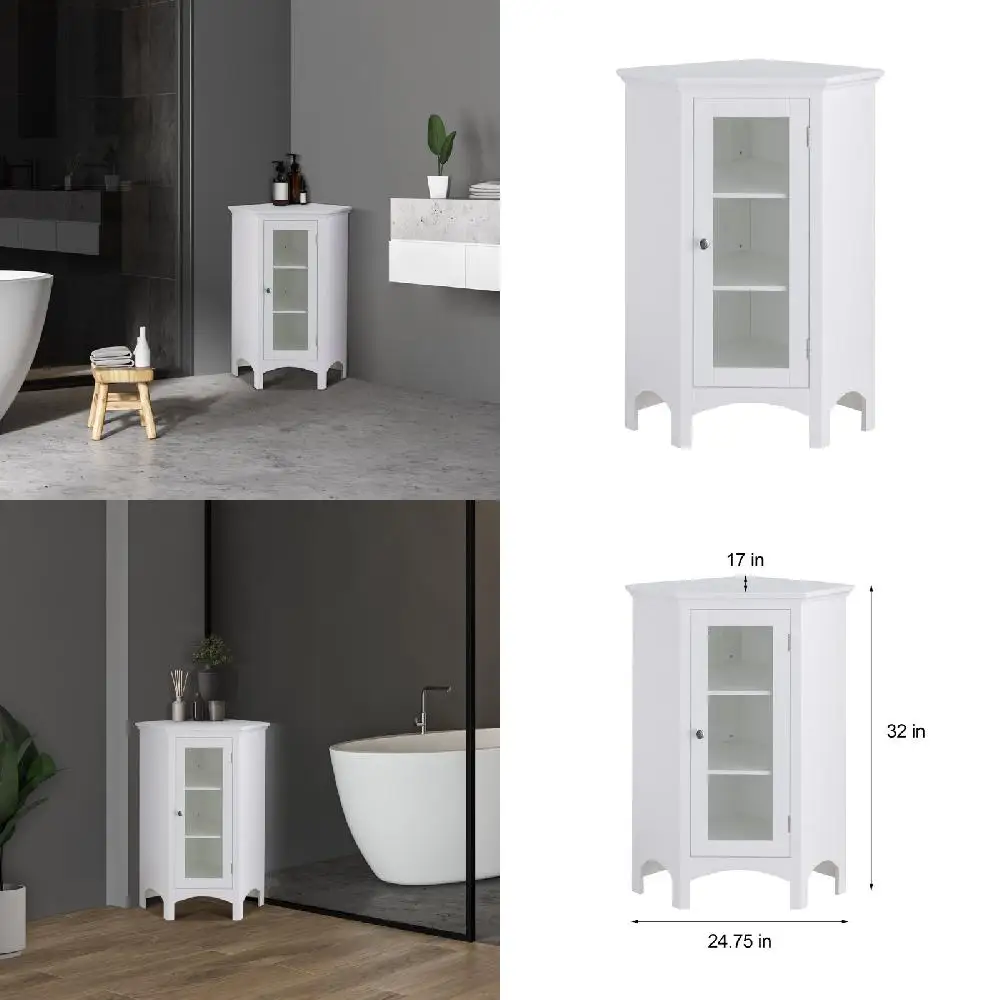 for Tiny Apartments. Gorgeous Stylish White Corner Floor Cabinet with Space-Saving Glass Door - Perfect Home Storage Solution fo
for Tiny Apartments. Gorgeous Stylish White Corner Floor Cabinet with Space-Saving Glass Door - Perfect Home Storage Solution fo