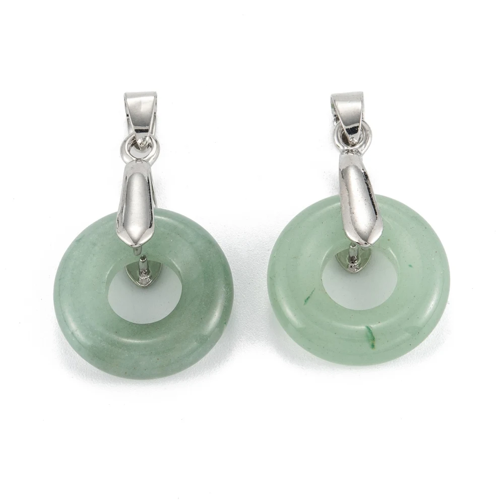 Natural Green Aventurine and Lapis Lazuli Pendants with Platinum Alloy Findings Ring 35x20x8mm Hole: 6x4mm
Natural Green Aventurine and Lapis Lazuli Pendants with Platinum Alloy Findings Ring 35x20x8mm Hole: 6x4mm
