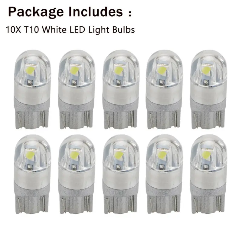 DC 12V Light Bulbs Light Bulb Parts Replacement Silica T10 W5W White 2SMD 6000-6500K
DC 12V Light Bulbs Light Bulb Parts Replacement Silica T10 W5W White 2SMD 6000-6500K