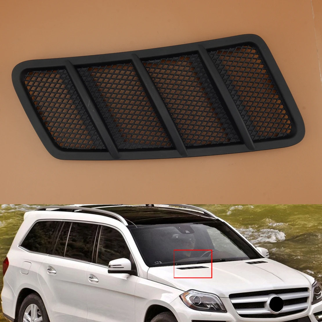 Upper Front Right Hood Bonnet Grille Vent Cover Trim Fit for Mercedes Benz W166 GL ML 2012 2013 2014 2015 1668800205 Black ABS
Upper Front Right Hood Bonnet Grille Vent Cover Trim Fit for Mercedes Benz W166 GL ML 2012 2013 2014 2015 1668800205 Black ABS