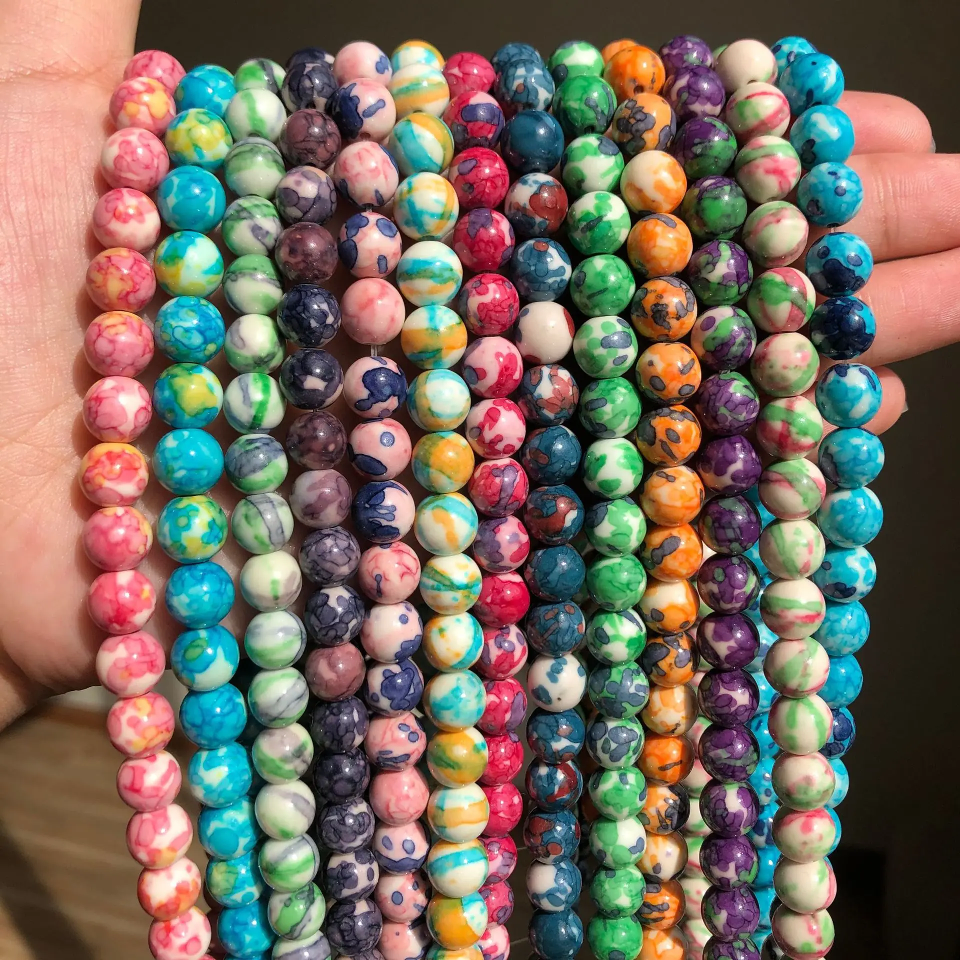 6mm/62pcs Natural Colorful Agates Stone Beads Round Loose Spacer Beads for Jewelry Making DIY Bracelet Necklace
6mm/62pcs Natural Colorful Agates Stone Beads Round Loose Spacer Beads for Jewelry Making DIY Bracelet Necklace