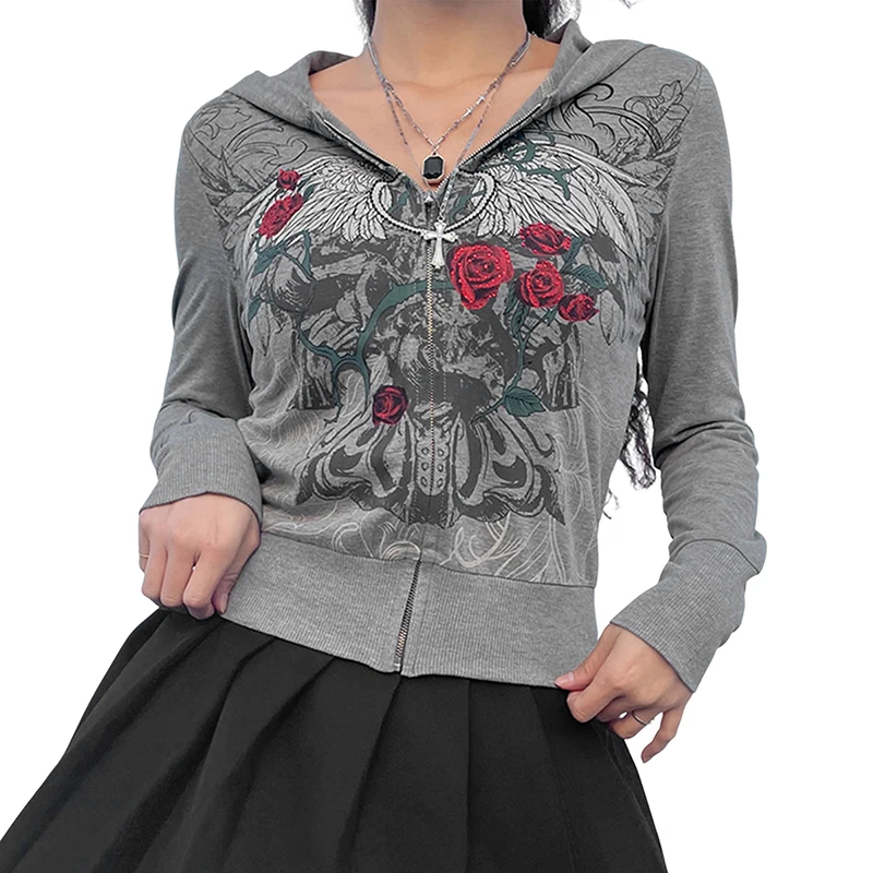 Women's Long Sleeve Coat, Ink Painting Printing Zipper Closure Hooded Tops, Long Drawstring Outwear 2022 New Fashion
Women's Long Sleeve Coat, Ink Painting Printing Zipper Closure Hooded Tops, Long Drawstring Outwear 2022 New Fashion