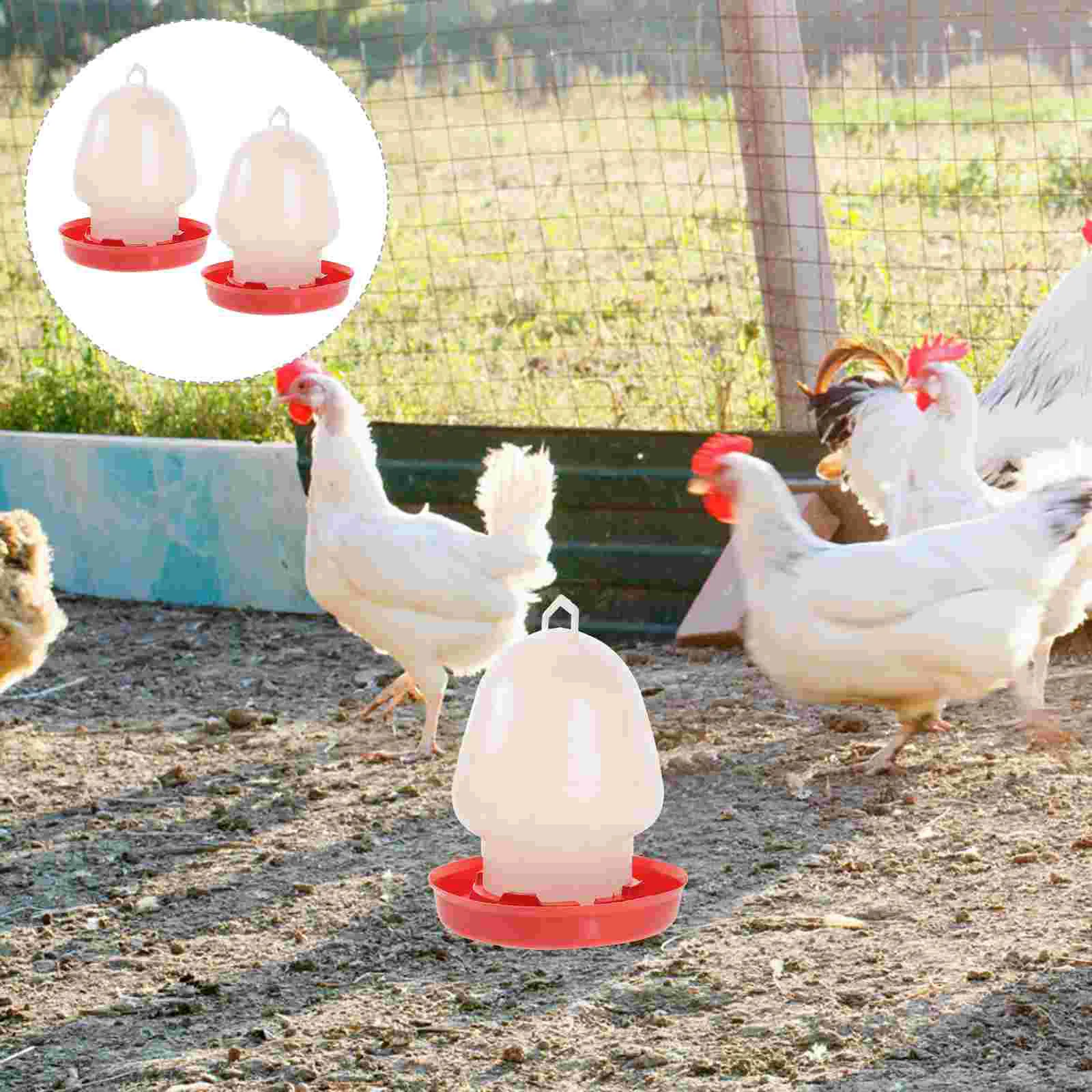

Chicken Water Waterer Drinker Feeder Poultry Dispenser Chick Feeding Quail Automatic Pigeon Duck Plastic Cups Bird Feeders Feed