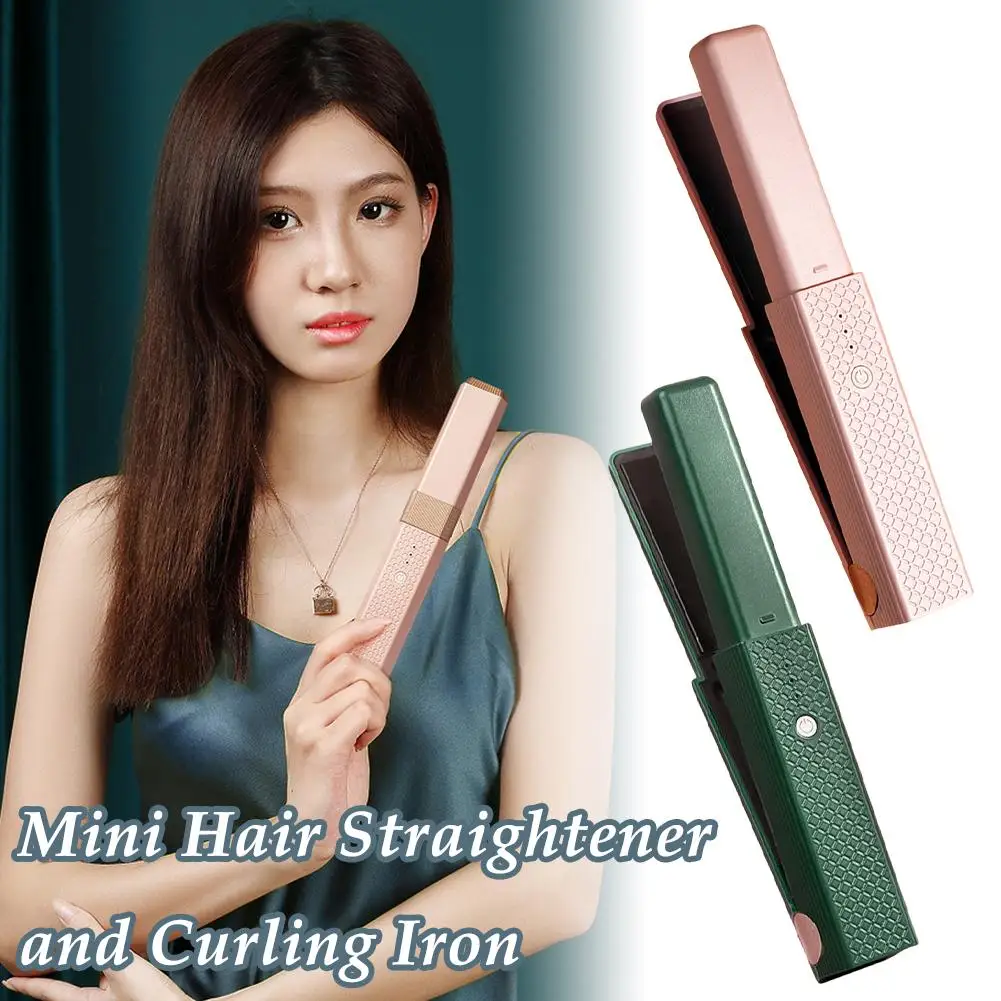 

Hair Straightener Cordless Usb Hair Straightener Mini Ceramics Hair Curler 3 Constant Temperature Portable Flat Iron for Tr E1V5