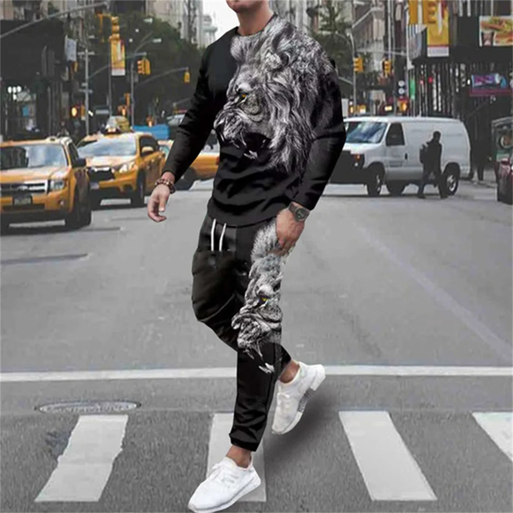 2023 New Men's 2 Piece Set Trousers Tracksuit 3D Printed Autumn Joggers Long Sleeve T Shirt+Pants Casual Street Sport Clothes
2023 New Men's 2 Piece Set Trousers Tracksuit 3D Printed Autumn Joggers Long Sleeve T Shirt+Pants Casual Street Sport Clothes
