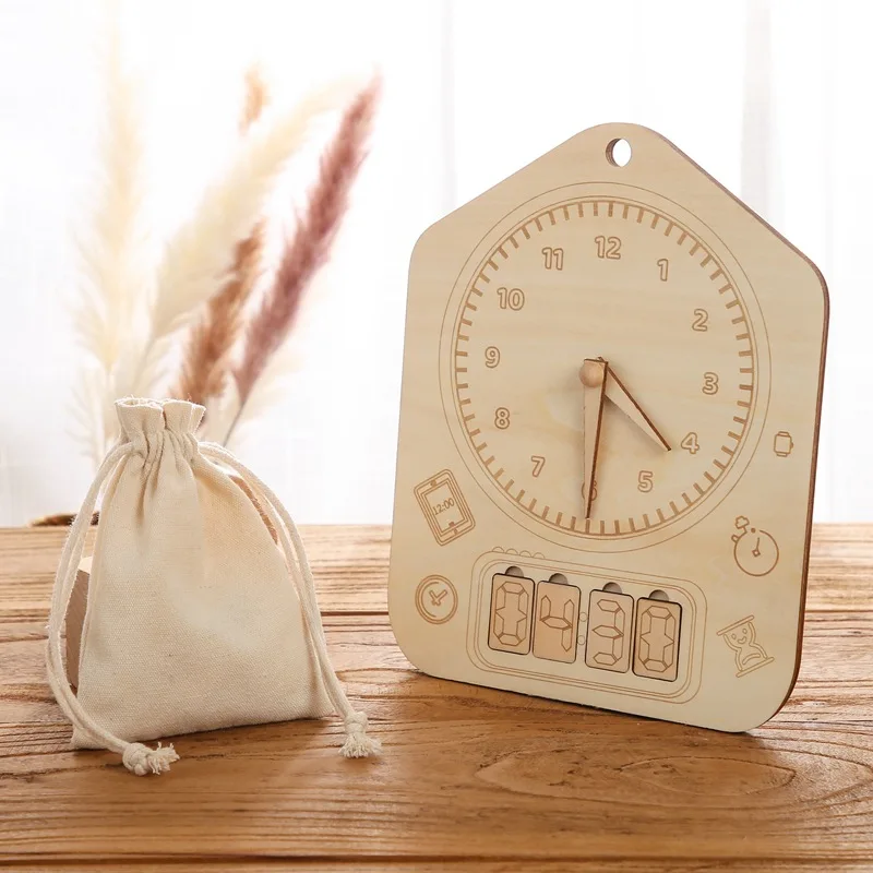 Wooden Clock Awareness Board Geometry Digital Clock Puzzles Gadgets Matching Clock Toy Montessori Educational Toys for Children
Wooden Clock Awareness Board Geometry Digital Clock Puzzles Gadgets Matching Clock Toy Montessori Educational Toys for Children