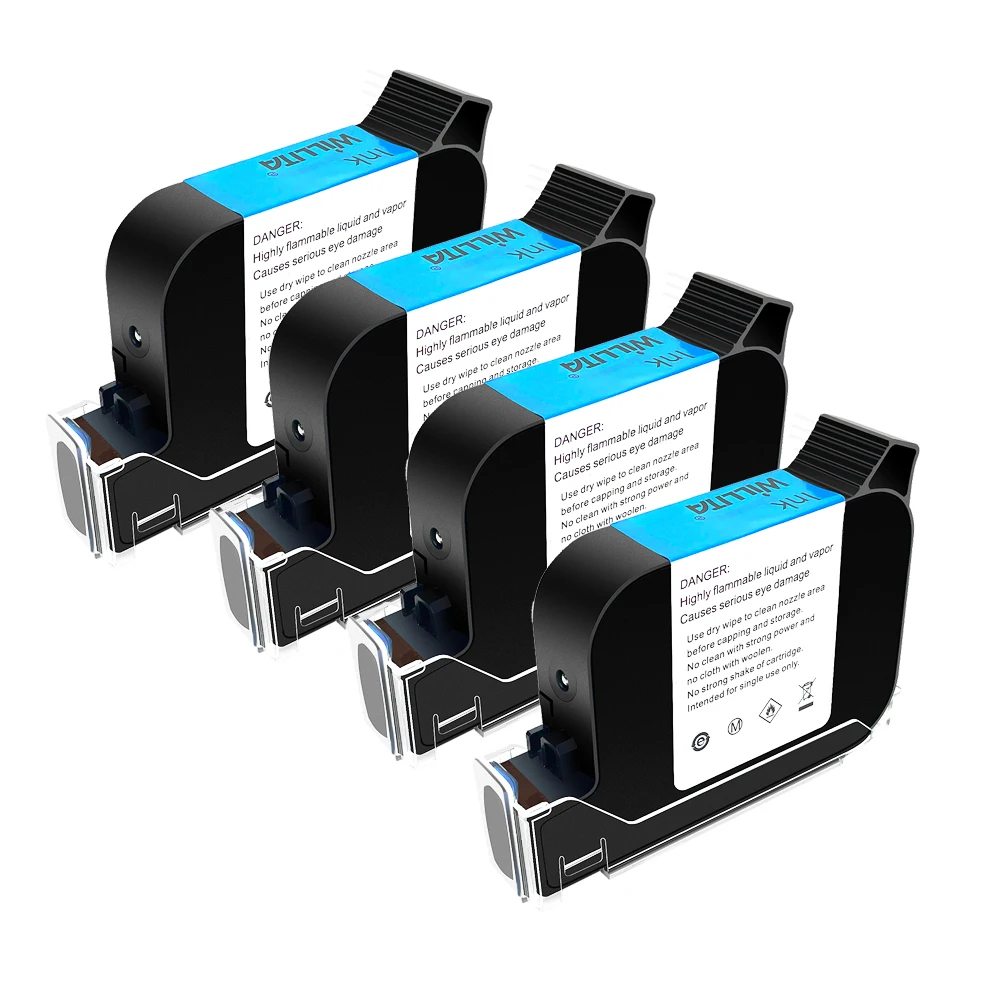 4pcs Willita Universal Black Ink Cartridge Quick-drying Solvent Ink Cartridge For 12.7mm TIJ Inkjet Printer 2588 Compatible
4pcs Willita Universal Black Ink Cartridge Quick-drying Solvent Ink Cartridge For 12.7mm TIJ Inkjet Printer 2588 Compatible
