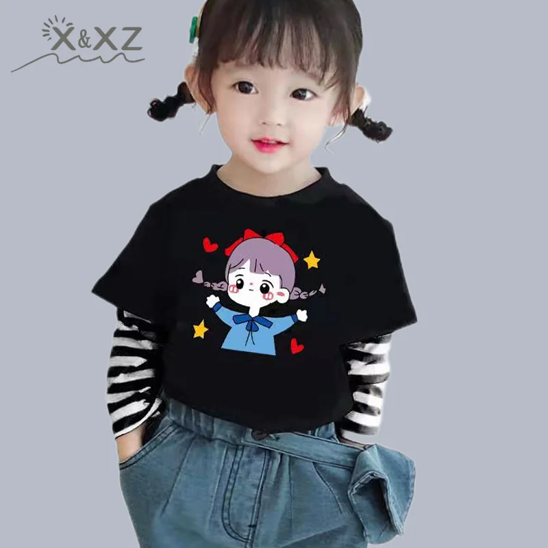 Costumes for Kids 2-7 Years Girls Shirts Patchwork Tops Cotton Printed Fake Two Pieces Shirts Baby Girls Boys Tops
Costumes for Kids 2-7 Years Girls Shirts Patchwork Tops Cotton Printed Fake Two Pieces Shirts Baby Girls Boys Tops