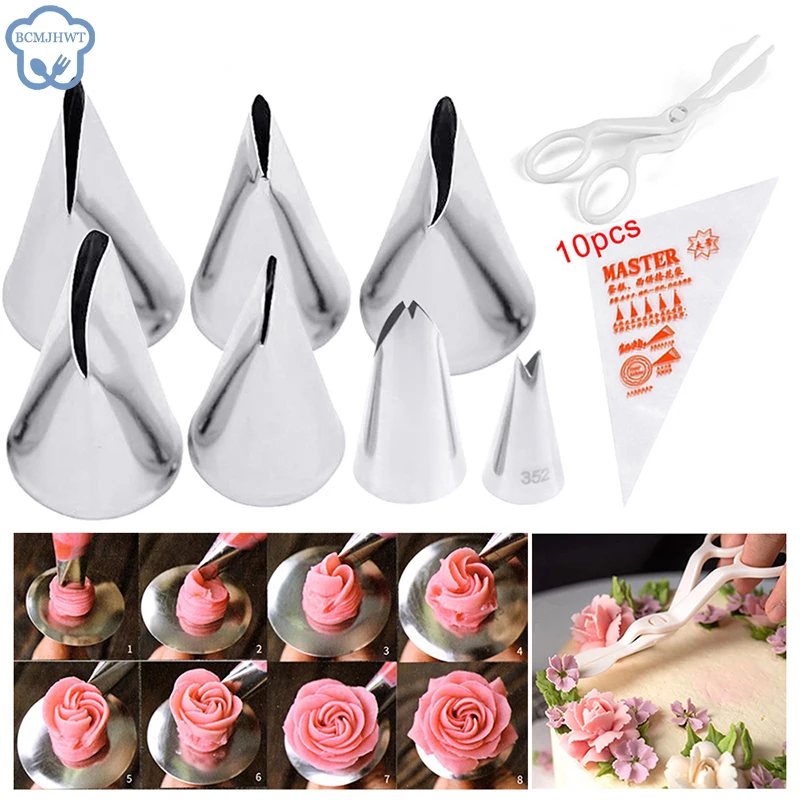 18PCS Rose Leaves Nozzles Stainless Steel Icing Piping Nozzles Tips Pastry Tips For Fondant Cake Baking Decorating Tools
18PCS Rose Leaves Nozzles Stainless Steel Icing Piping Nozzles Tips Pastry Tips For Fondant Cake Baking Decorating Tools