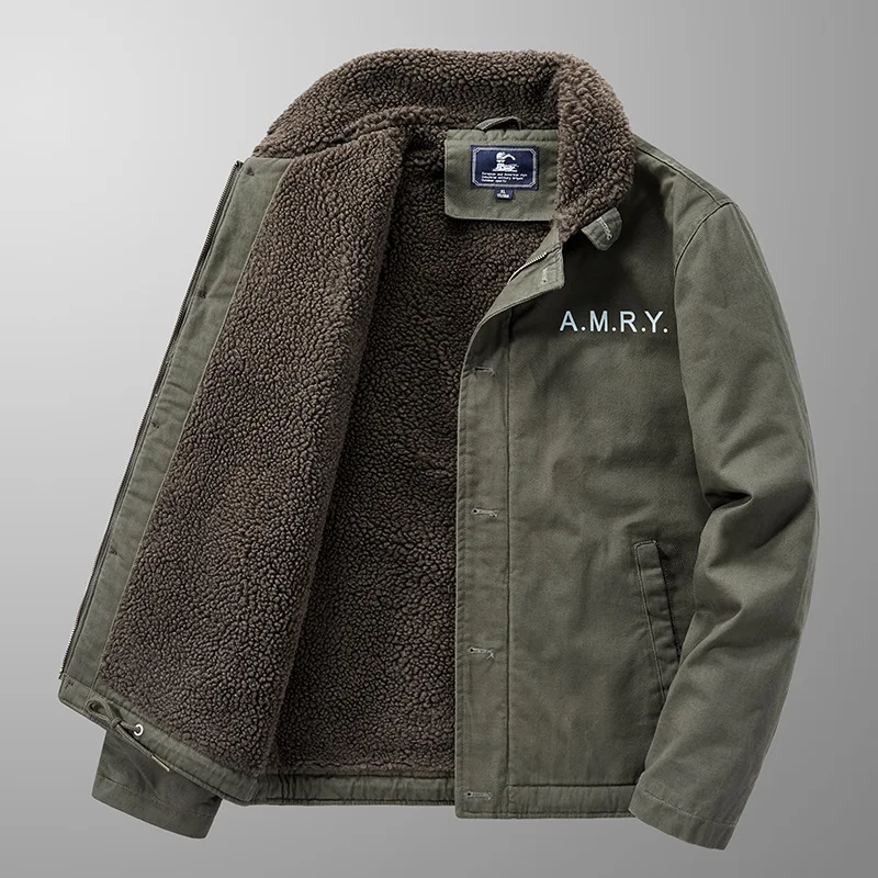 Winter 100% Cotton Casual Men's Military Jacket Outdoor Thickened Cashmere Jacket Men's Windproof Solid Color Men's Cotton Coat
Winter 100% Cotton Casual Men's Military Jacket Outdoor Thickened Cashmere Jacket Men's Windproof Solid Color Men's Cotton Coat