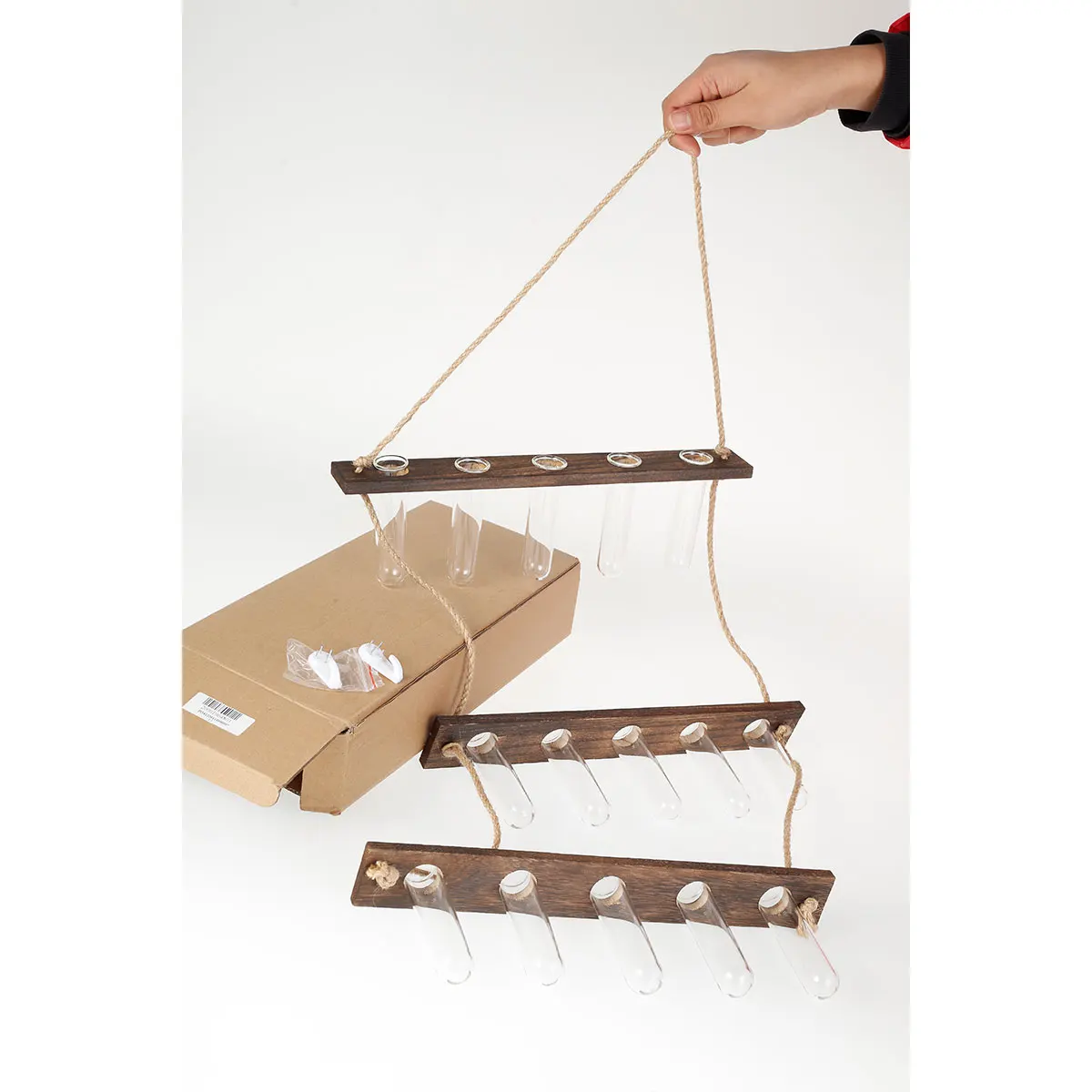 NewWall Hanging Planter Terrarium 3 Tiered Plant Propagation Stations with 15 Clear Test Tubes and Wooden Stand Retro Mini Test
NewWall Hanging Planter Terrarium 3 Tiered Plant Propagation Stations with 15 Clear Test Tubes and Wooden Stand Retro Mini Test