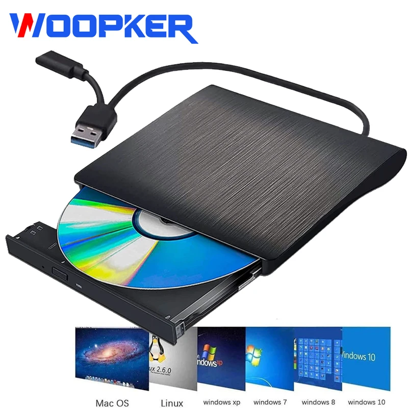 USB 3.0 DVD Ultra-thin Portable Optical Drive Burner Reader Player Tray Type RECODER for PC Laptop DVD Portatil
USB 3.0 DVD Ultra-thin Portable Optical Drive Burner Reader Player Tray Type RECODER for PC Laptop DVD Portatil