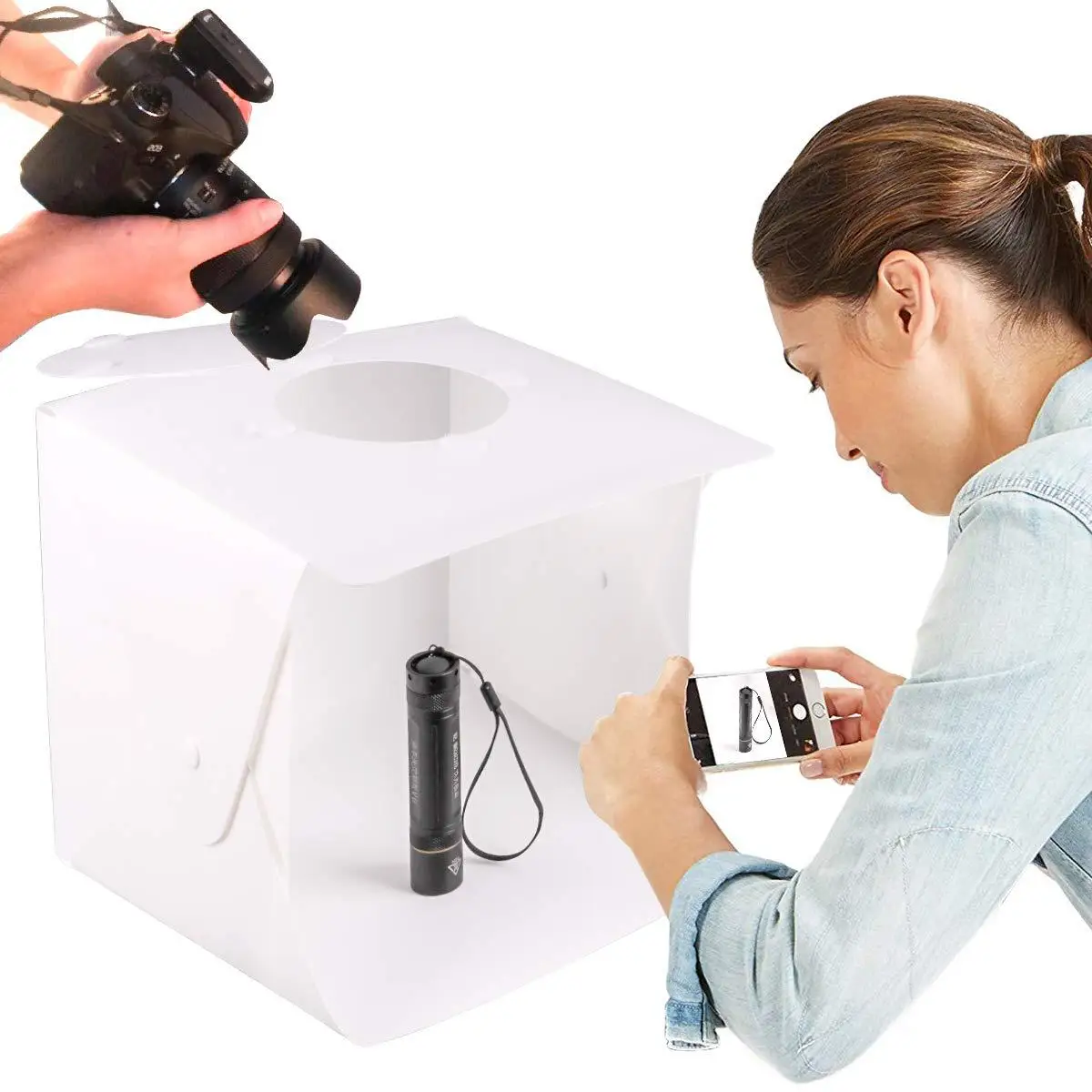 Photographic Lighting Box LED Camera Mini Camera Box Mini Studio Light Box Wish Phone DSLR Camera Photo Background
Photographic Lighting Box LED Camera Mini Camera Box Mini Studio Light Box Wish Phone DSLR Camera Photo Background