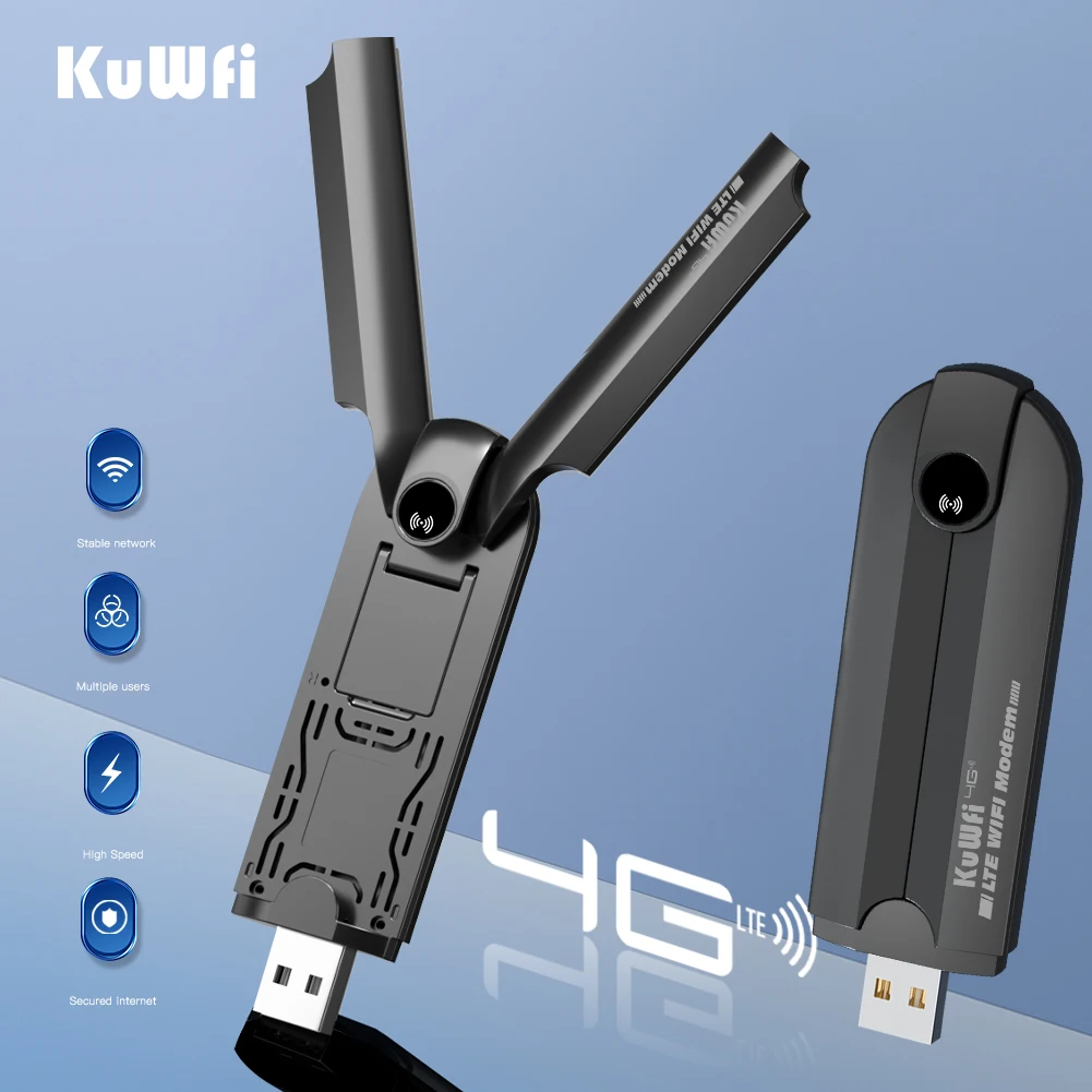 KuWFi WiFi Dongle USB 4G Mobile WIFI Router with SIM Card Slot 150Mbps High Speed Portable Travel Hotspot Mini Router Home
KuWFi WiFi Dongle USB 4G Mobile WIFI Router with SIM Card Slot 150Mbps High Speed Portable Travel Hotspot Mini Router Home